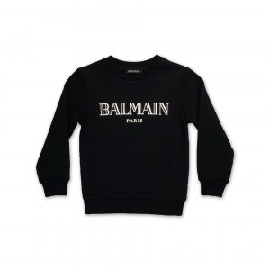 Balmain - Felpa nera con scritta bimbi