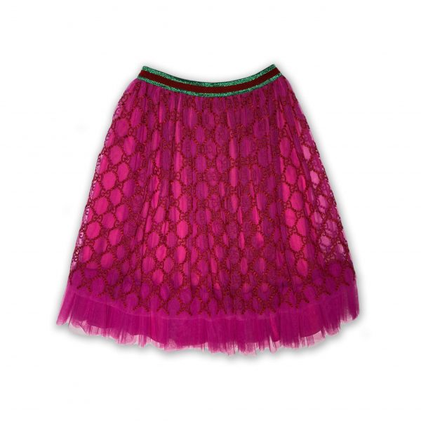 Gucci - Gonna in tulle rosa bimba