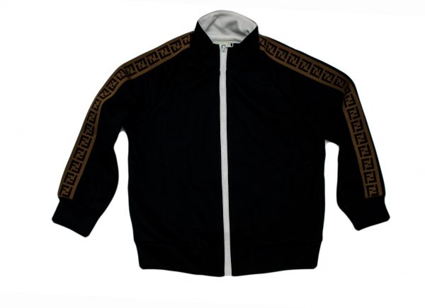Fendi - Felpa con zip nera bimbi