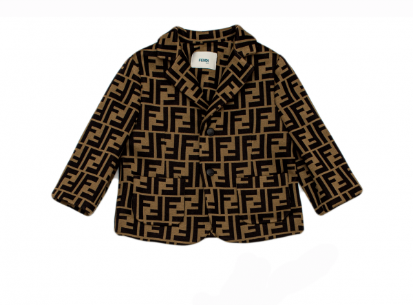 Fendi - Giacca elegant fantasia logo bimba