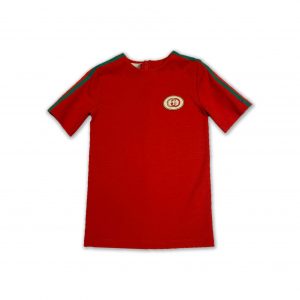Gucci - Abito rosso Gucci band bimba