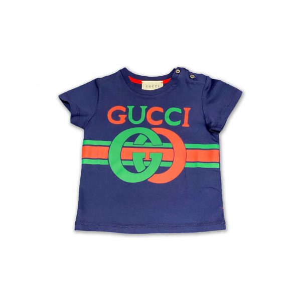 Gucci - T-shirt blu per neonato