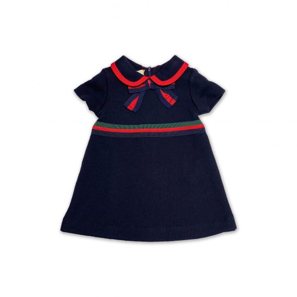Gucci - Abito in felpa blu per neonato