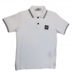 Stone Island - Polo bianca bimbo