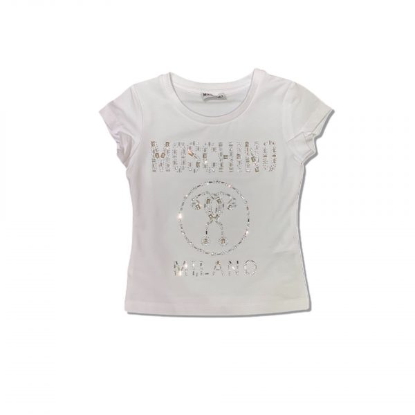 T-SHIRT MOSCHINO CON CRISTALLI LUMINOSI