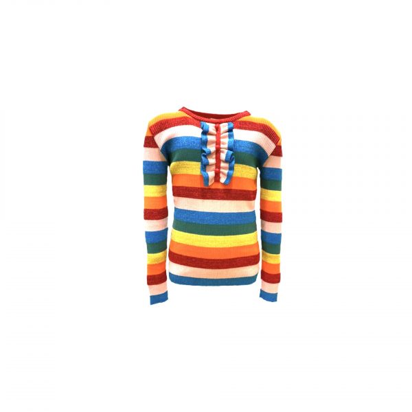 TRICOT GIROCOLLO RIGHE LAMEX