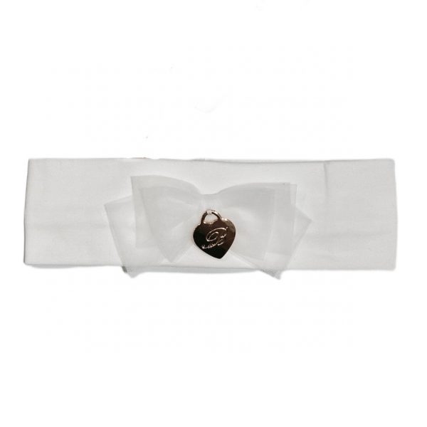 FASCIA FIOCCO IN TULLE CIONDOLO LOGO