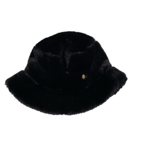 Miss Bluemarine - Cappello in pelliccia nero bimba