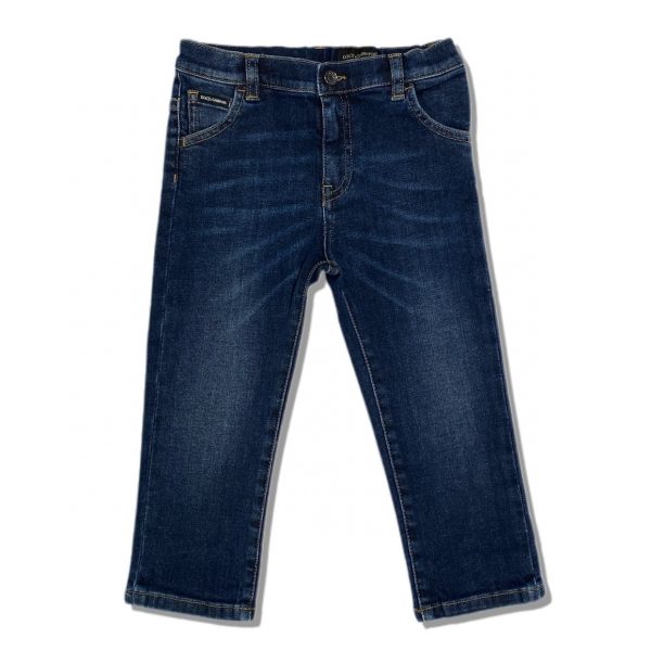 D&G - Jeans con logo posteriore bimba