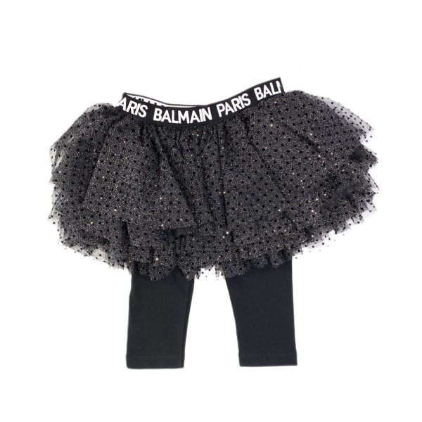 GONNA TULLE GLITTER CON ELASTICO LOGO