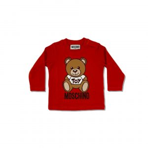 Moschino - T-shirt manica lunga rossa Big Toy per neonato