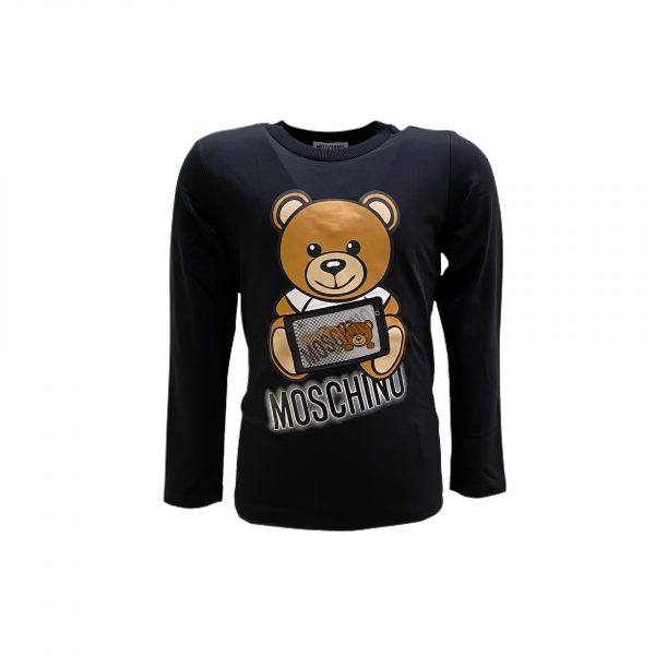 Moschino - T-shirt manica lunga nera bimba