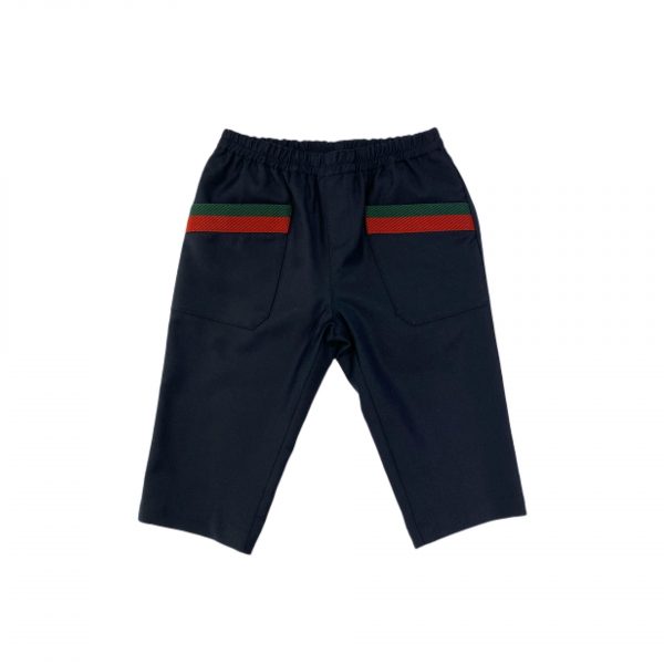 Gucci - Pantalone in tessuto blue per neonato
