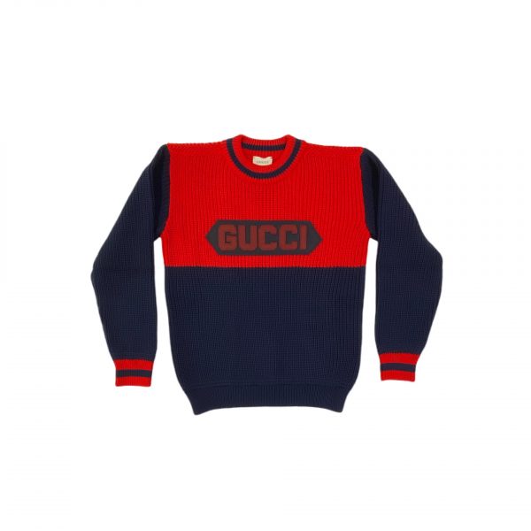 Gucci - Maglioncino rosso e blu bimbo