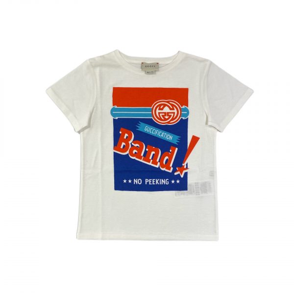 Gucci - T-shirt manica corta band bimbo