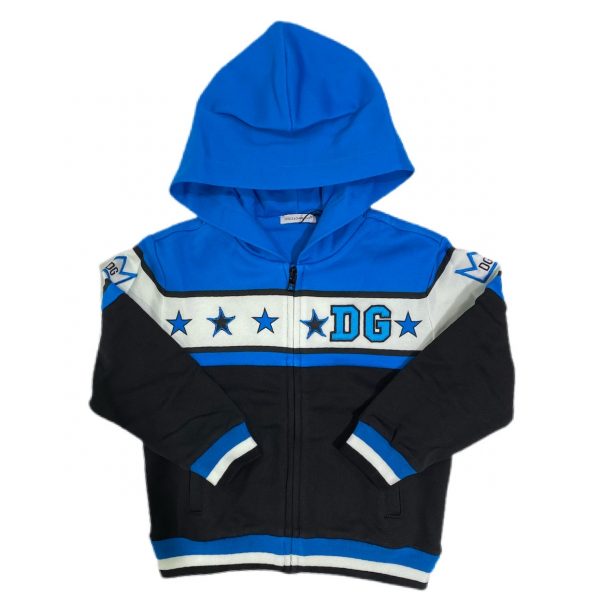 D&G - Felpa con zip e cappuccio Royals bimbo