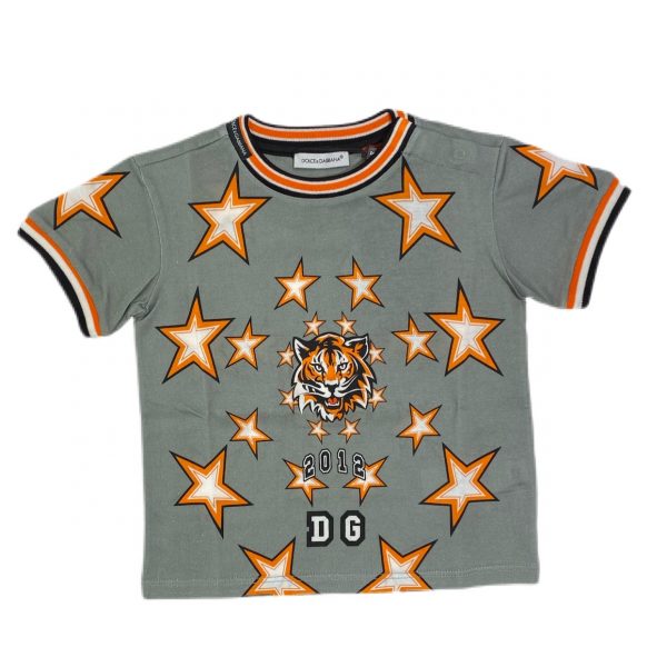 D&G - T-shirt con stampa star per neonato