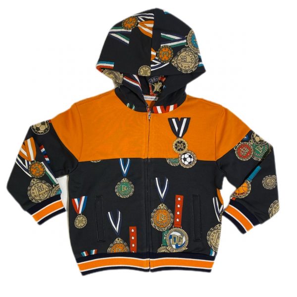 D&G - felpa con zip e cappuccio bimbo