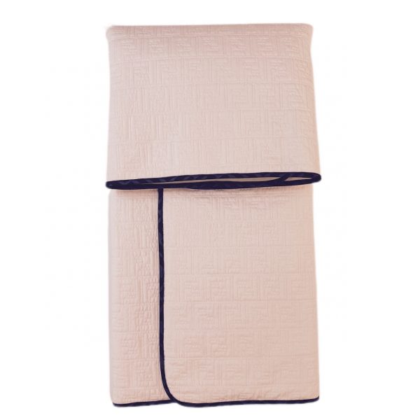 Fendi - coperta con ricamo rosa per neonata
