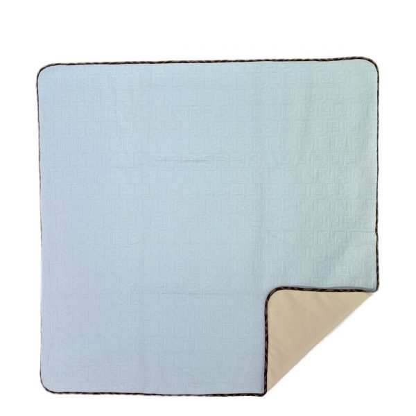 Fendi - coperta con ricamo azzurra per neonato