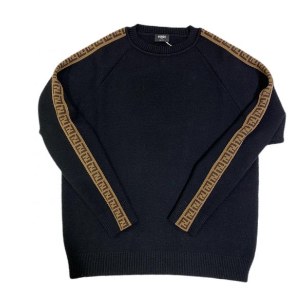 Fendi - felpa tricot nera bimba