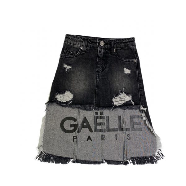 Gaelle - Gonna in jeans con frange bimba
