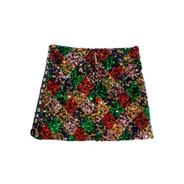 GONNA PAILLETTES LOGO LATERALE