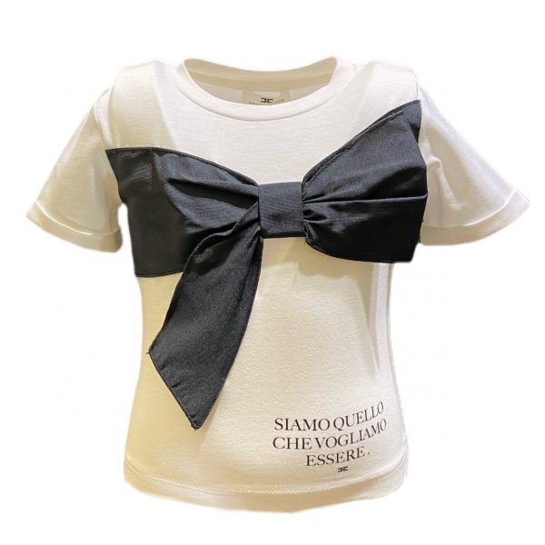 Elisabetta Franchi - T-shirt con fiocco per neonata