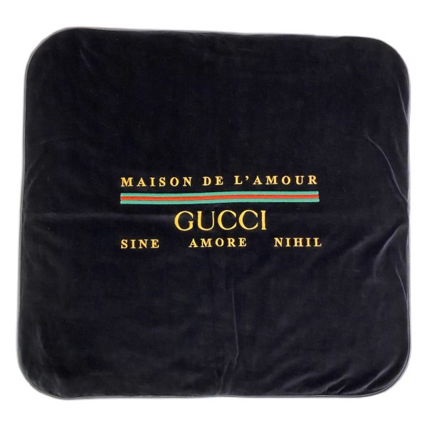Gucci - Coperta maison de l'amour nera per neonati