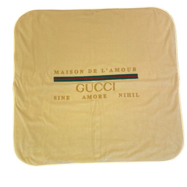 Gucci - Coperta maison de l'amour gialla per neonati