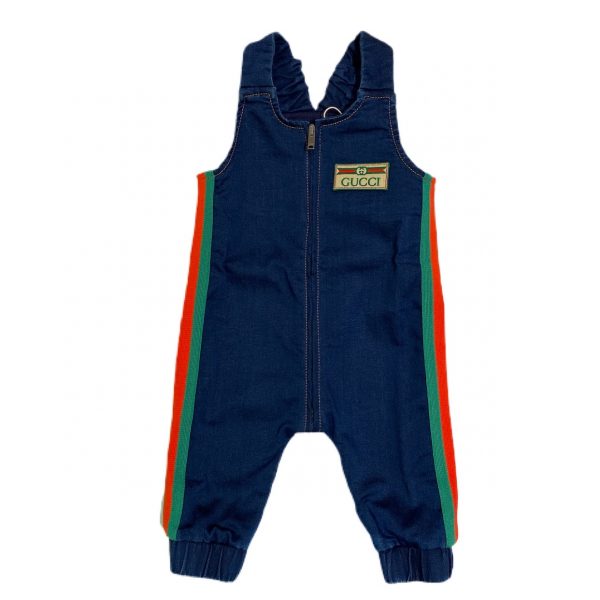 Gucci - Salopette con banda laterale per neonato