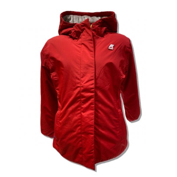 K-Way - Giubbino Ripstop con marmotta rosso bimba