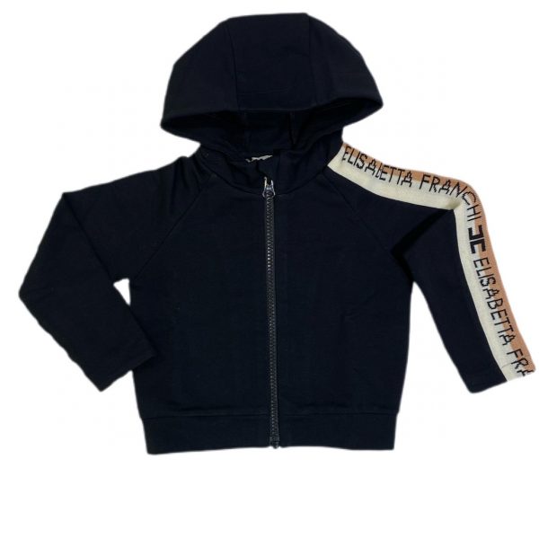 FELPA CON CAPPUCCIO E ZIP