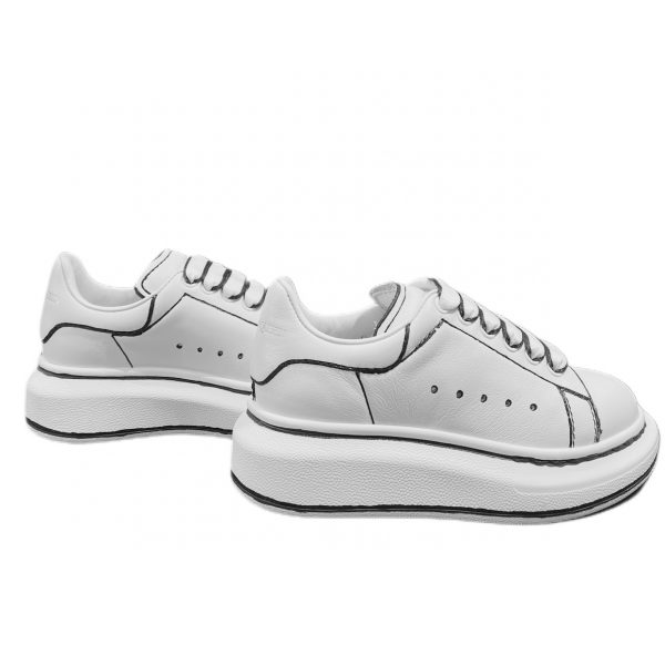Alexander McQueen -  Sneakers dipinta a mano in pelle Limited Edition bimba