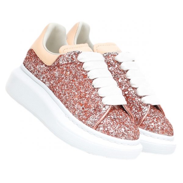 Alexander Mcqueen - Sneakers alta con lacci bimba