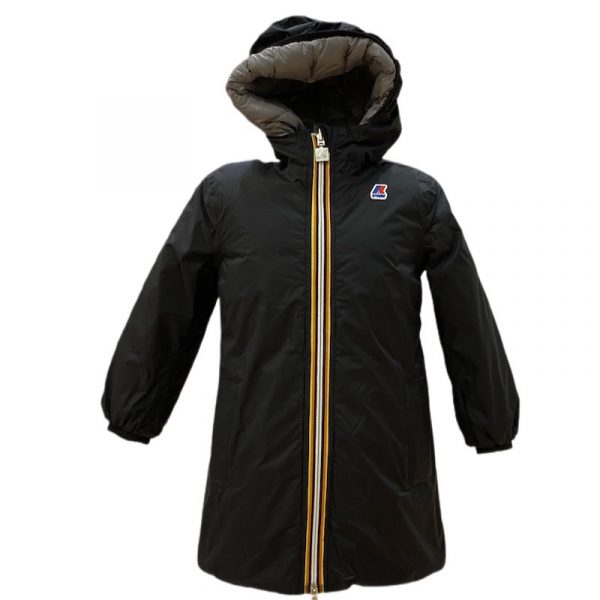 K-way - Piumino Lungo Imbottito Reversibile bimba
