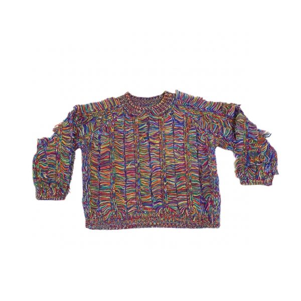 MAGLIA GIROCOLLO SFRANGIATA