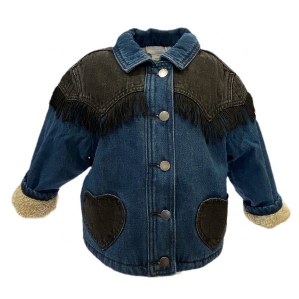 Stella Mccartney - Giubbino jeans con frange bimba