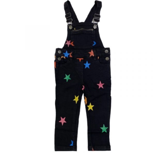 Stella McCartney - Salopette skinny con stelle glitter bimba