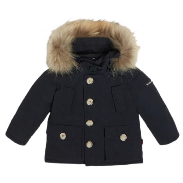 Woolrich - Parka blue con pelliccia