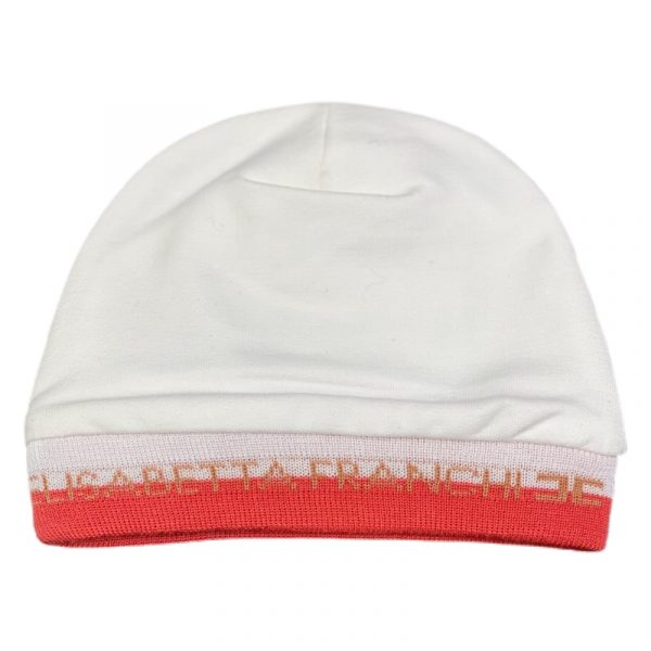 Elisabetta Franchi - Cappello logo bianco latte per neonata