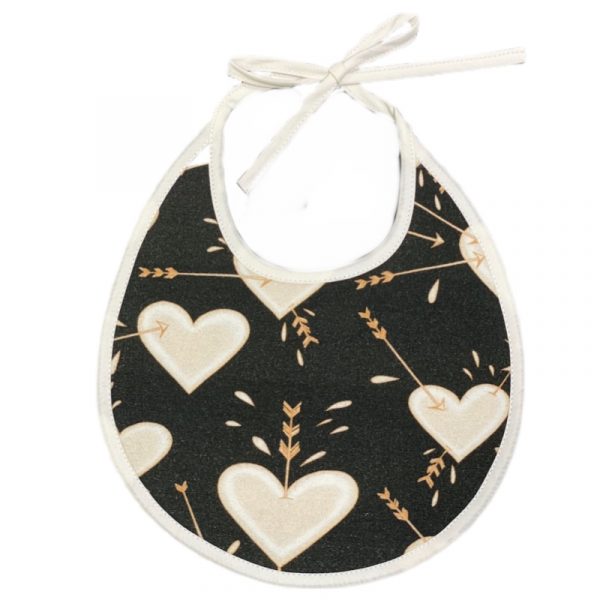 Elisabetta Franchi - Bavetta cuori nera per neonata