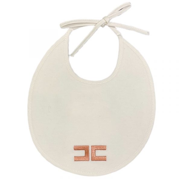 Elisabetta Franchi - Bavetta logo white milk per neonata