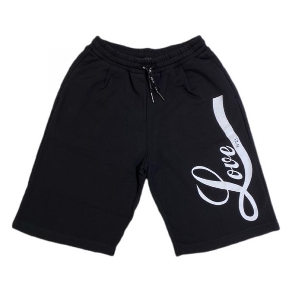 N 21 - Bermuda in felpa nero bimbi