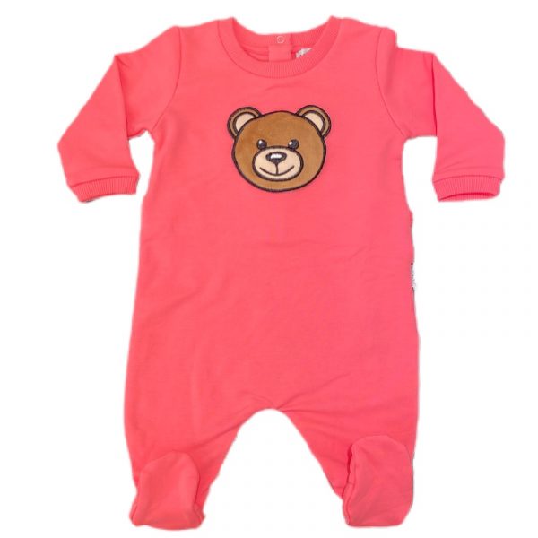Moschino - Tutina con orsetto che suona bubble per neonata