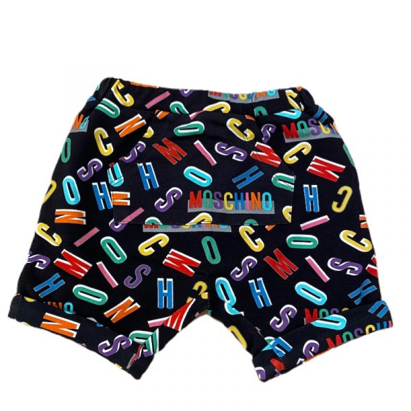 Moschino - Bermuda in felpa nero per neonato