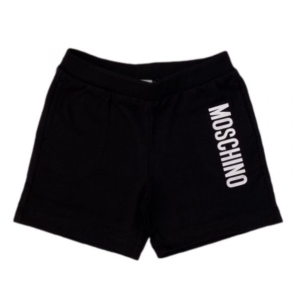 Moschino - Short in felpa nero per neonato