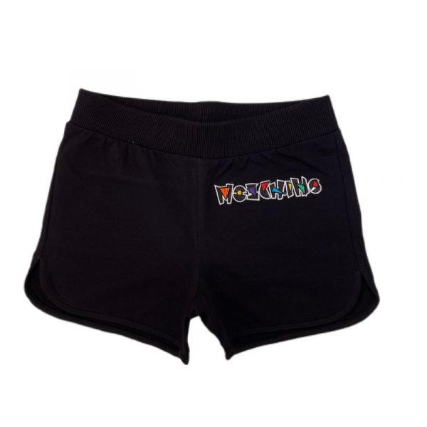 Moschino - Short in felpa nero per neonato