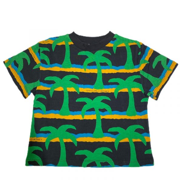 Stella McCartney - T-shirt in cotone nera bimbo