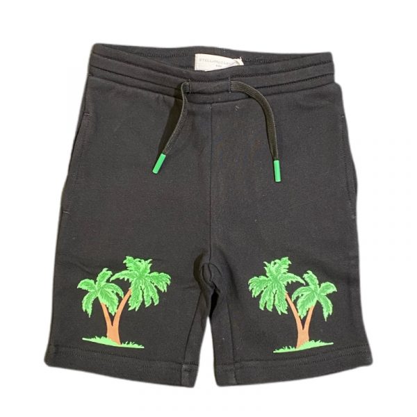 Stella McCartney - Bermuda in cotone blu per neonato